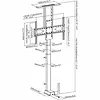 ART Uchwyt do TV-winda sterowany elektrycznie AR-93M mobilny 60KG 37-80 cali VESA max 600x400