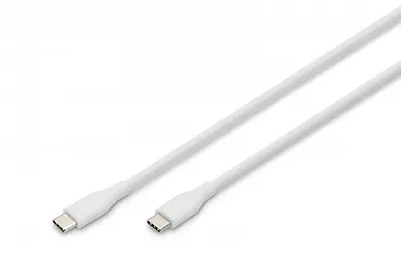 Digitus Kabel zasilający silikonowy USB-C - USB-C, USB 2.0 60W, 0,5m Biały