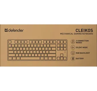 Defender Klawiatura mechaniczna CLEIKOS GK-135 podświetlenie LED Czarna