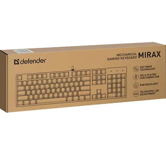 Defender Klawiatura mechaniczna MIRAX GK-352 podświetlenie RGB Czarna