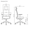 Maclean Fotel biurowy premium ergonomiczny ER-425 z wysokim oparciem, max 150 kg, regulowany