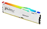 Kingston Pamięć do PC DDR5 Fury Beast RGB 16GB(1*16GB)/6000 CL36 biała