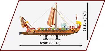 Cobi Klocki Klocki Imperium Romanum - Okręt wojenny 1810 klocków