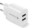 everActive Ładowarka sieciowa 2X USB 2,4A 12W Biała