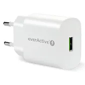 everActive Ładowarka sieciowa 1X USB 18W QC3.0 Biała