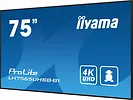 IIYAMA Monitor 75 cali LH7565UHSB-B1, 24/7, IPS, ANDROID 11, 4K, 800cd, iiSignage2, SDM, 2x HDMI, DP, 2x USB,2x 10W, RJ45, WiFi, 4/32GB, PION/POZIOM, 400x400(vesa)