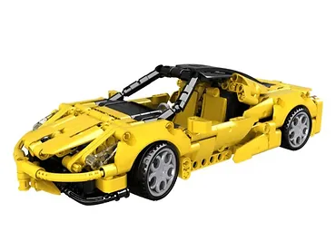 Klocki Open Bricks - Sports Car Yellow