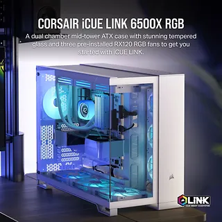 Corsair Obudowa iCUE LINK 6500X RGB Mid-Tower ATX biała