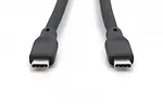 Digitus Kabel połączeniowy silikonowy USB-C - USB-C, USB 3.2 Gen2 10G 4K 100W, 1m Czarny