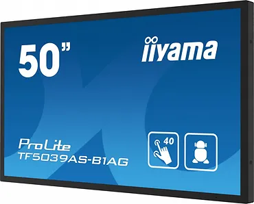 IIYAMA Monitor 50 cali TF5039AS-B1AG, VA,4K,HDMIx2,DP,RJ45,3xUSB,2x10W,      ANDROID,24/7,IP65