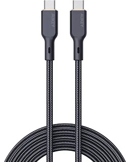 AUKEY CB-KCC101 kevlarowy kabel USB C - USB C | 1m | 5A | 100W PD | 20V