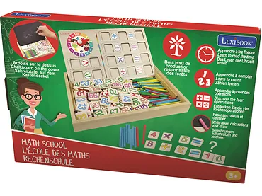 LEXIBOOK Szkoła matematyczna, drewniana Bio Toys