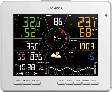 Sencor Profesjonalna Stacja meterologiczna wifi SMART z czujnik 7w1