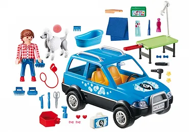 Playmobil Zestaw figurek Mobilny salon dla psów