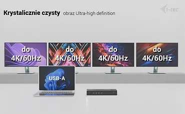 i-tec Stacja dokująca Universal 5x 4K/60Hz Display Power Delivery 100W