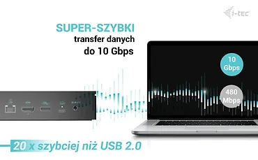 i-tec Stacja dokująca Universal 5x 4K/60Hz Display Power Delivery 100W