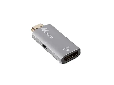 Lanberg Adapter HDMI(M)-Displayport(F)4K srebrny