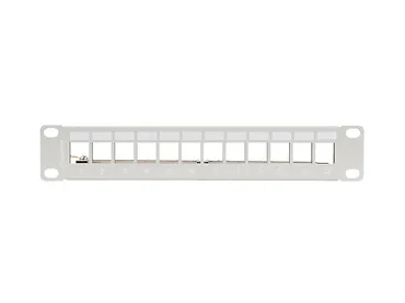 Lanberg Patch Panel 12 Port 1U 10 cali FTP z organizerem do modułów        keystone szary