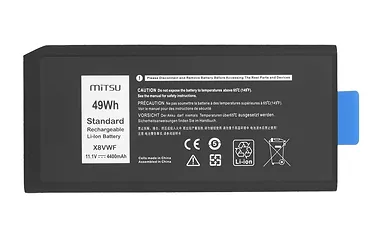 Mitsu Bateria X8VWF do Dell Latitude Rugged 5404 5414 7404 7414 4400 mAh (49 Wh) 11.1V (10.8V)