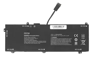 Mitsu Bateria ZO04XL do HP ZBook Studio G3 G4 3400 mAh (52 Wh) 15.2V