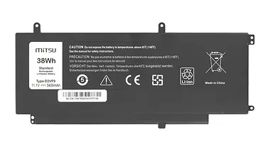 Mitsu Bateria D2VF9 Dell Vostro 14 5459 Inspiron 15 7547 3400 mAh (38 Wh) 11.1V (10.8V)