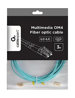 Gembird Kabel światłowodowy wielomodowy duplex  OM4 50/125, LC/LC, 3m