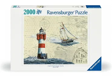 Ravensburger Polska Puzzle 2000 elementów Żeglarstwo, latarnia morska