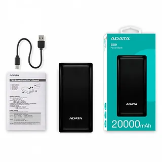 Adata Powerbank C20 20000mAh USB-C czarny