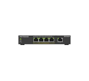 Netgear Przełącznik niezarządzalny GS305P-300EUS PoE+ Gigabit 5-portowy SOHO z serii 300