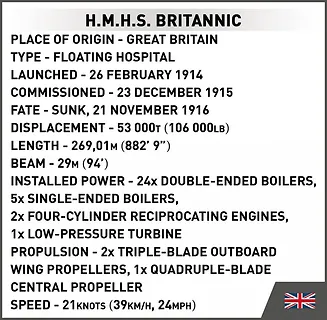 Cobi Klocki Klocki H.M.H.S. Britannic 636 klocków