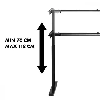 Maclean Biurko z regulacją wysokości, 60kg MC-790NB