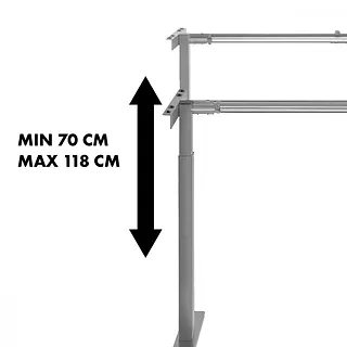 Maclean Biurko z regulacją wysokości MC-790NG  max 60kg Szare