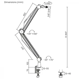 Maclean Uchwyt mikrofonu, 3/8' i 5/8' 1kg max, RS422