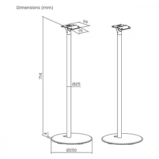 Maclean Stojaki podłogowe do Sonos ERA 300, MC-995 max 5kg