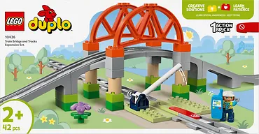 LEGO Klocki DUPLO 10426 Most i tory kolejowe - zestaw rozszerzający