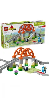 LEGO Klocki DUPLO 10426 Most i tory kolejowe - zestaw rozszerzający