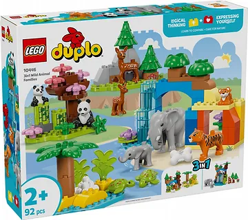 LEGO Klocki DUPLO 10446 Rodziny dzikich zwierząt 3 w 1