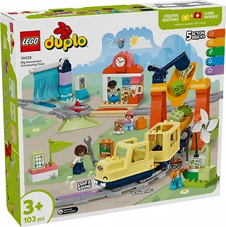 LEGO Klocki DUPLO 10428 Duży interaktywny pociąg miejski