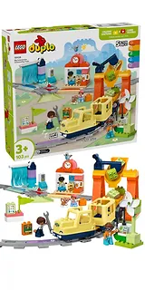 LEGO Klocki DUPLO 10428 Duży interaktywny pociąg miejski