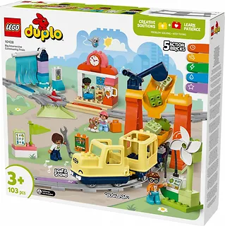 LEGO Klocki DUPLO 10428 Duży interaktywny pociąg miejski