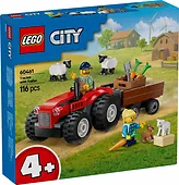 LEGO Klocki City 60461 Czerwony traktor z przyczepą i owcą