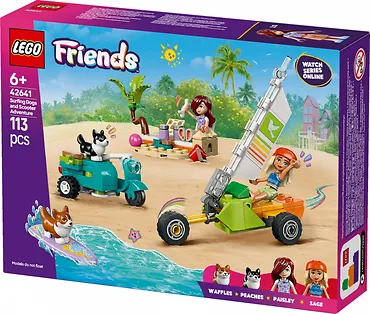 LEGO Klocki Friends 42641 Przygoda z surfującymi psami i skuterem