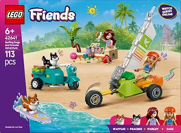 LEGO Klocki Friends 42641 Przygoda z surfującymi psami i skuterem