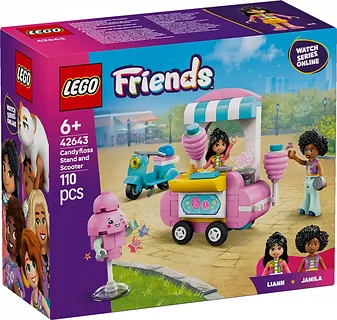 LEGO Klocki Friends 42643 Stoisko z watą cukrową i skuter