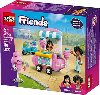 LEGO Klocki Friends 42643 Stoisko z watą cukrową i skuter