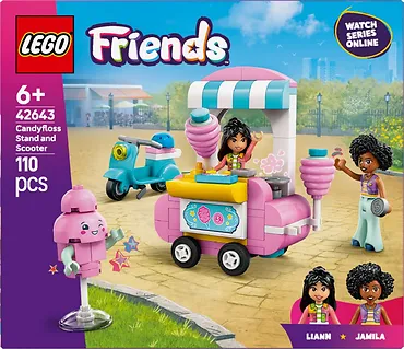 LEGO Klocki Friends 42643 Stoisko z watą cukrową i skuter