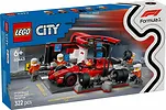 LEGO Klocki City 60443 F1 Pit stop i mechanicy z bolidem Ferrari