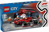 LEGO Klocki City 60443 F1 Pit stop i mechanicy z bolidem Ferrari