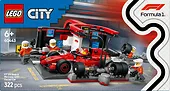 LEGO Klocki City 60443 F1 Pit stop i mechanicy z bolidem Ferrari