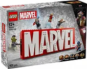 LEGO Klocki Super Heroes 76313 Logo MARVEL z minifigurkami